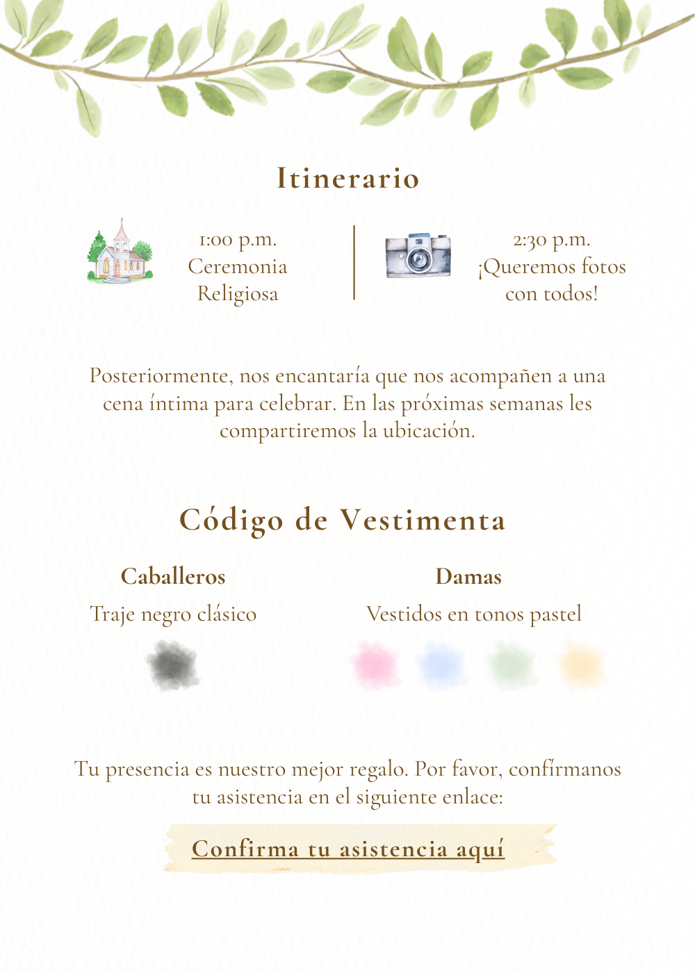 Itinerary and Dress Code